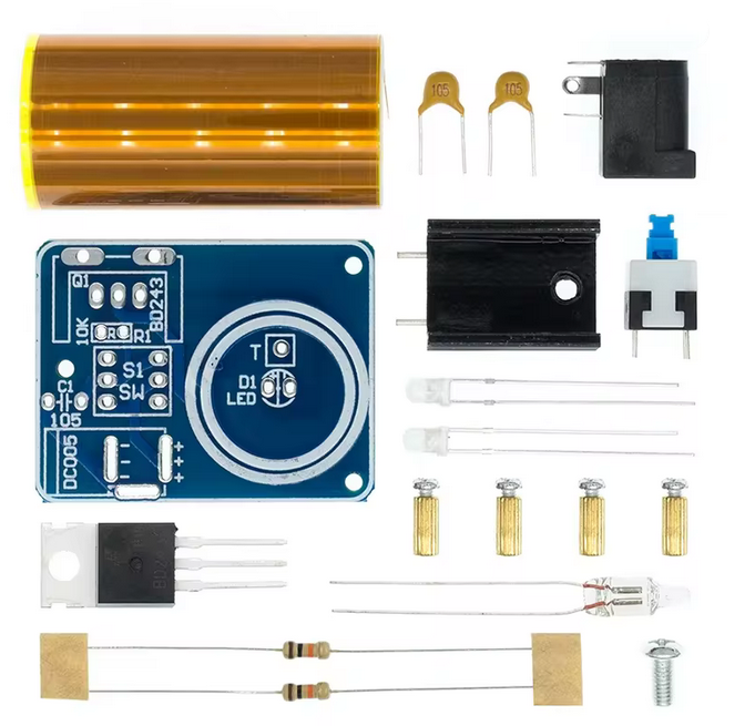BD243 Mini Tesla Coil Self-assembly Kit