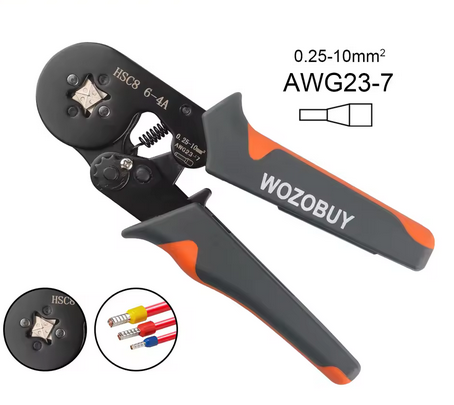 HSC8 6-4A Crimping tool for wire end ferrules 4-sided