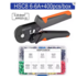 HSC8 6-6A Crimping Tool for Wire End Sleeves 6-sided Includes 400 Wire End Sleeves