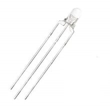 3mm Round LED Bright Bi-Color Red/Emerald Green Common Cathode