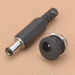 DC Power plug en connector 2,1 x 5,5 mm