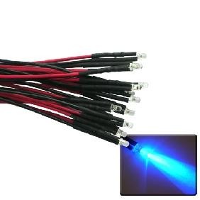 3mm Pre Wired Led Helder Blauw