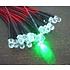 3mm Pre Wired Led Clear Green Flash