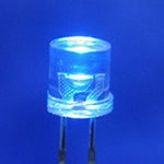 5mm Flat Top Led Clear Blue