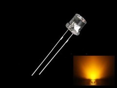 3mm Flat Top Led Clear Yellow