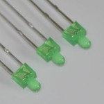 2mm Round Led Colored Diffused Green