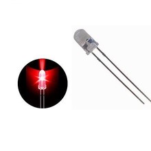 3mm Round Led  Clear flash Red