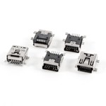 Mini USB type B female 5pins connector