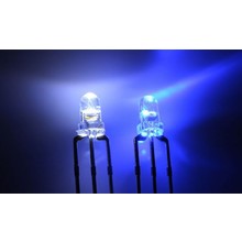 3mm Ronde Led Helder Bi-color Blauw/Wit Common Anode