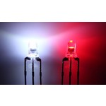 3mm Ronde Led Helder Bi-Color Rood/Wit Common Kathode