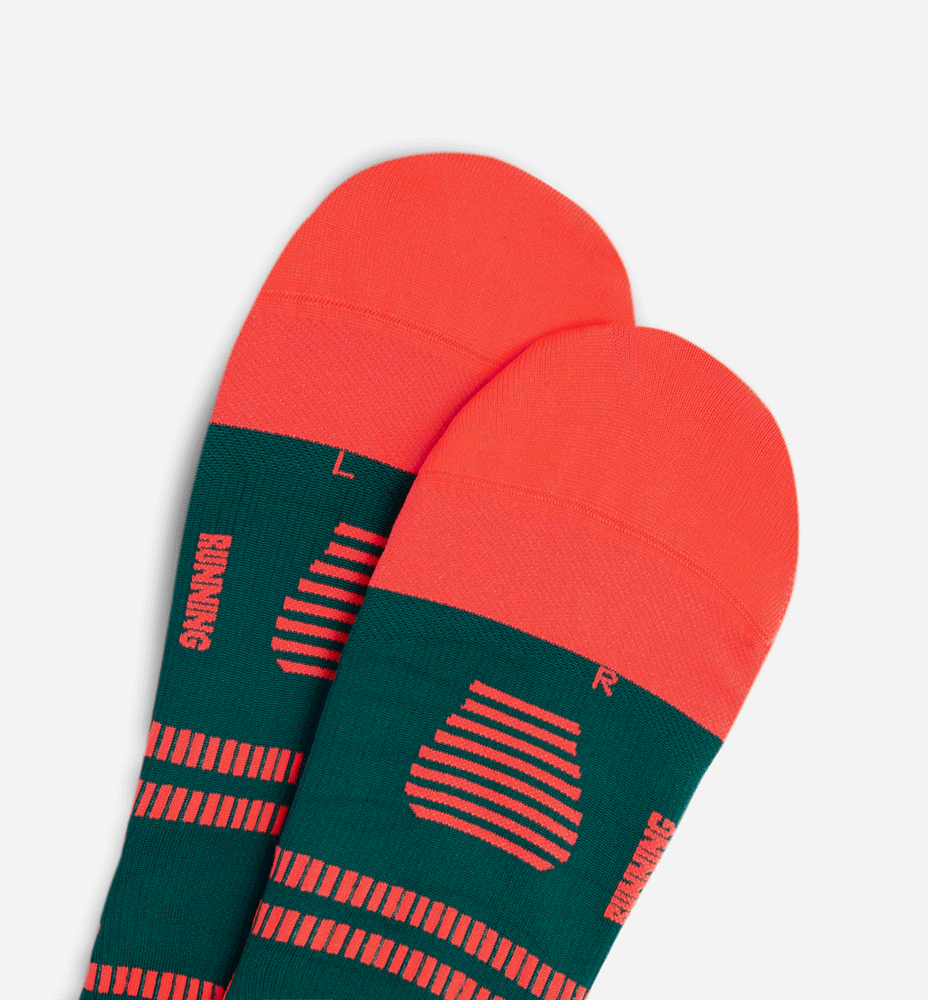 STOX Running Socks Herren - Grün / Orange