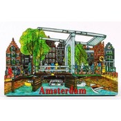Typisch Hollands Magneet 2D ophaalbrug Amsterdam