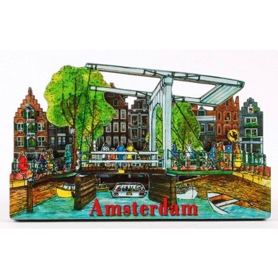 Typisch Hollands Magnet 2D Zugbrücke Amsterdam