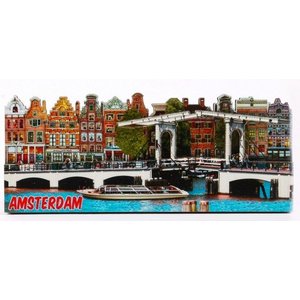 Typisch Hollands Magnet 2D Dünne Brücke Amsterdam