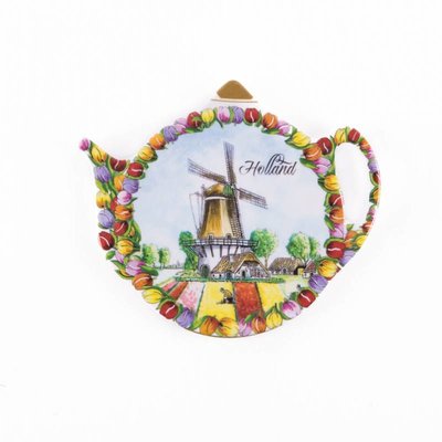 Typisch Hollands Tea bag - Saucer - Tulips - Mill