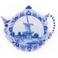 Typisch Hollands Tea bag - Saucer - Delft - Windmill