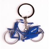 Typisch Hollands Amsterdam Sleutelhanger Fiets - Blauw