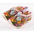 Typisch Hollands Clogs of tulip decor on a ribbon of 7 cm