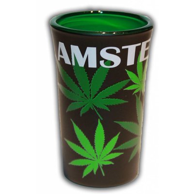 Typisch Hollands Schnapsglas Cannabis - Amsterdam