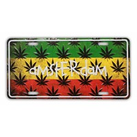 Typisch Hollands Amsterdam License Plate - Rasta