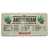 Typisch Hollands Amsterdam License plate - Coffeeshop menu
