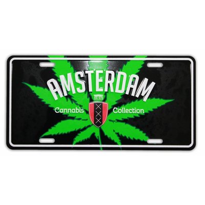 Typisch Hollands Amsterdam Kentekenplaat Cannabis