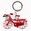 Typisch Hollands Keychain - Bicycle with Tulips - Red