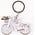 Typisch Hollands Keychain - Bicycle with Tulips - White