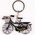 Matix Keychain - Bicycle with Tulips - Black