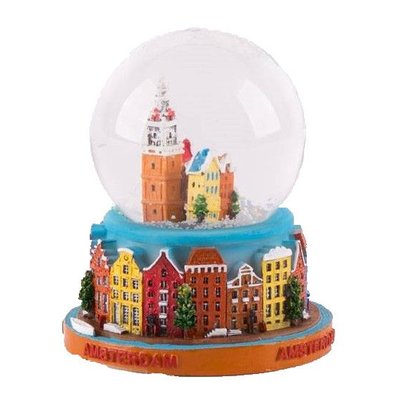 Typisch Hollands Snow shaker globe - Amsterdam 7 cm