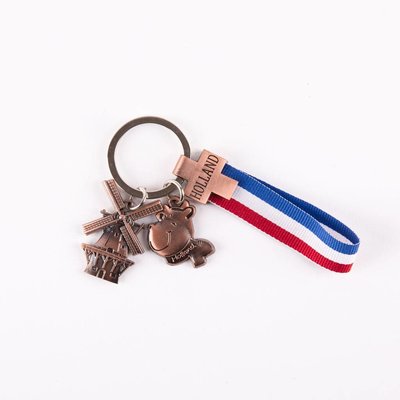 Matix Sleutelhanger met 2 Holland bedels en een Nederlandse strap