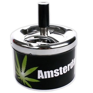 TTD Gifts Press and turn Ashtray (retro)