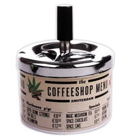 TTD Gifts Press and Turn ashtray - Amsterdam Coffeeshop