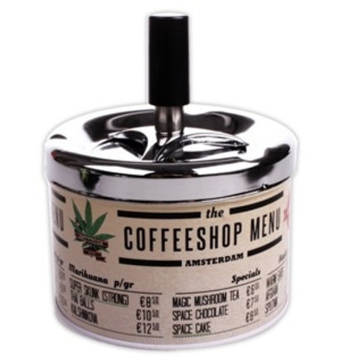 TTD Gifts Press and Turn ashtray - Amsterdam Coffeeshop