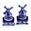 Typisch Hollands Salt and pepper set Delft blue mill