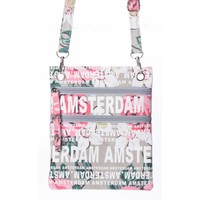 Robin Ruth Fashion Neck bag - Passport bag - Amsterdam Flowers