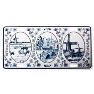 Typisch Hollands License plate Delft Blue