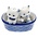 Heinen Delftware Salt and Pepper kittens in Basket Blue