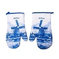 Heinen Delfts blauw Mill Oven Mitts - Delft