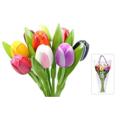 Nijhuis  Houten Tulpen Mix Boeket