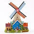 Matix Magneet polystone stellingmolen met huisje - grijs/blauw