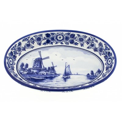 Heinen Delftware Serveerschaal Delfts Blauw