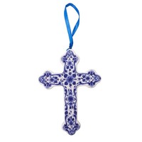 Heinen Delftware Weihnachtsschmuck Kreuz Delfter Blau