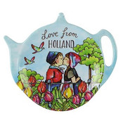 Typisch Hollands Untertasse - Teebeutel - Farbe Holland