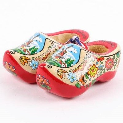 Matix Houten klompjes - rode zool 8 cm