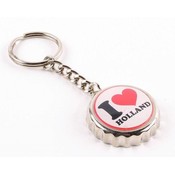 Typisch Hollands Keychain kroonkurk I love Holland