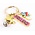 Matix Keychain charms cow / bicycle Holland gold