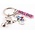 Typisch Hollands Keychain charms cow / bicycle shiny silver