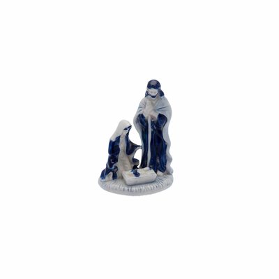 Heinen Delfts blauw Holy Family klein- Jozef en Maria