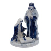 Heinen Delfts blauw Holy Family klein- Jozef en Maria